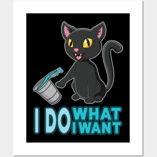 'I Do What I Want' Cute Cats Adorable Posters and Art